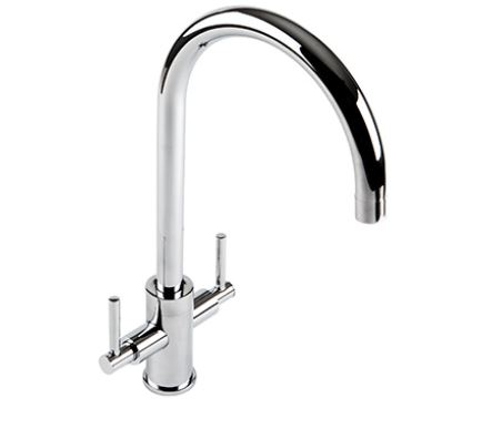 Chrome Curvato Slim Lever Curved Spout Kitchens Taps